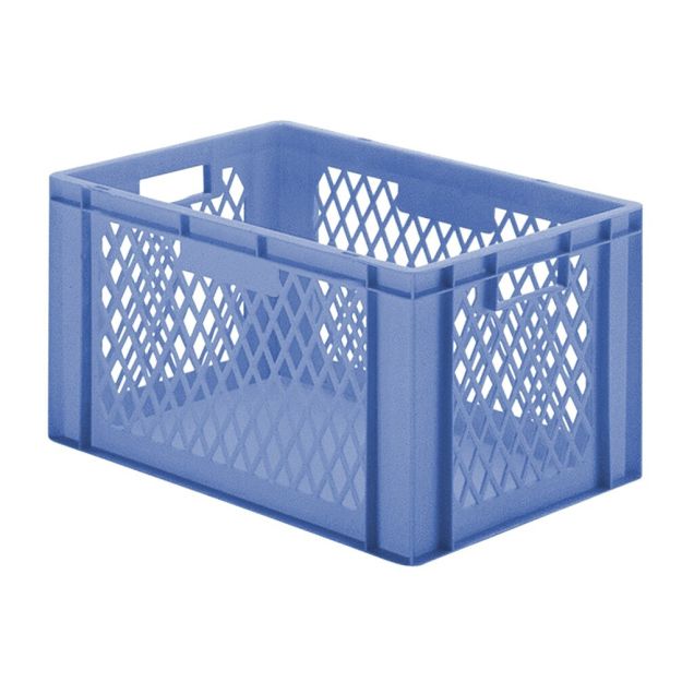 Stapelbare transportkrat TK1 600x400x320 mm (lxbxh) blauw