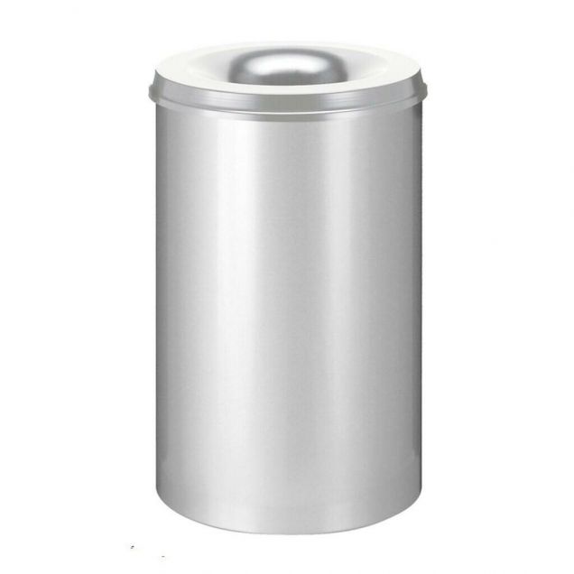 Vlamdovende papierbak 110 liter zilver