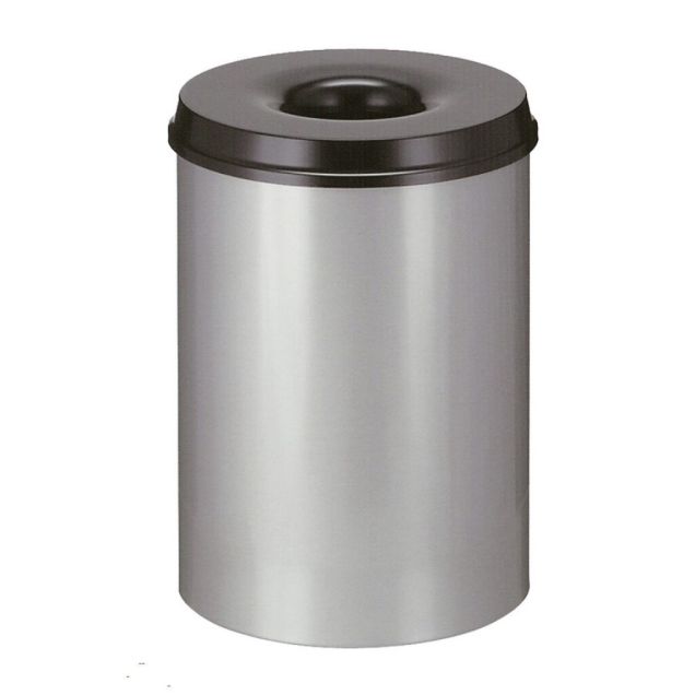 Vlamdovende papierbak 50 liter grijs-zwart