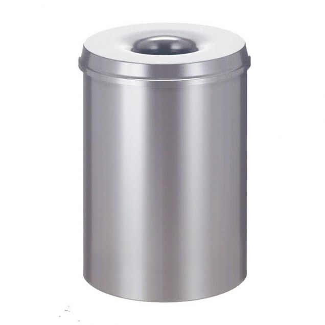 Vlamdovende papierbak 30 liter zilver