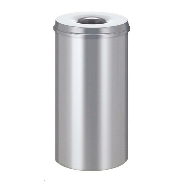 Vlamdovende papierbak 50 liter zilver