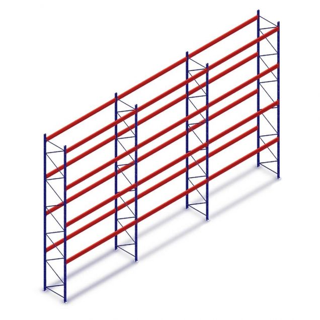 Voordeelrij gebruikte Polypal palletstelling 7000x8440x1100mm (hxbxd) 4 niveaus