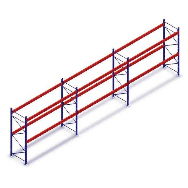 Voordeelrij gebruikte Stow palletstelling 3050x11280x1100mm (hxbxd) 2 niveaus
