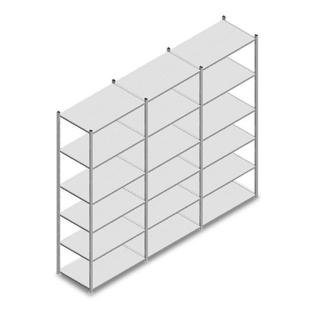 Voordeelrij legbordstelling Light Duty 2500x3000x600 mm (hxbxd) 6 niveaus
