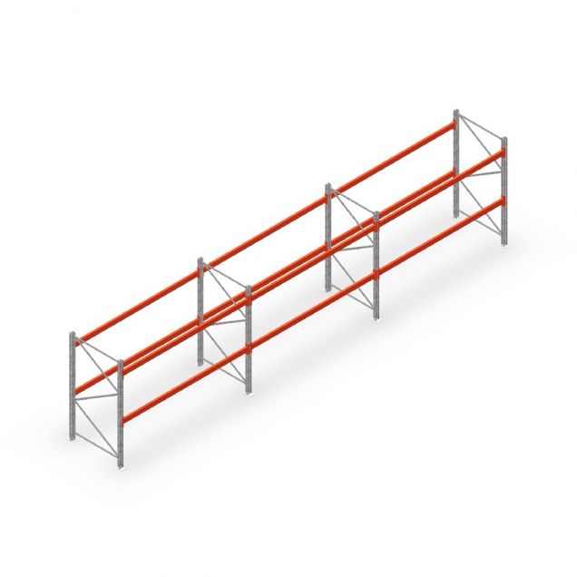 Voordeelrij palletstelling AR T2 2500x8420x1100 mm (hxbxd) 2 niveaus 1820kg/niv