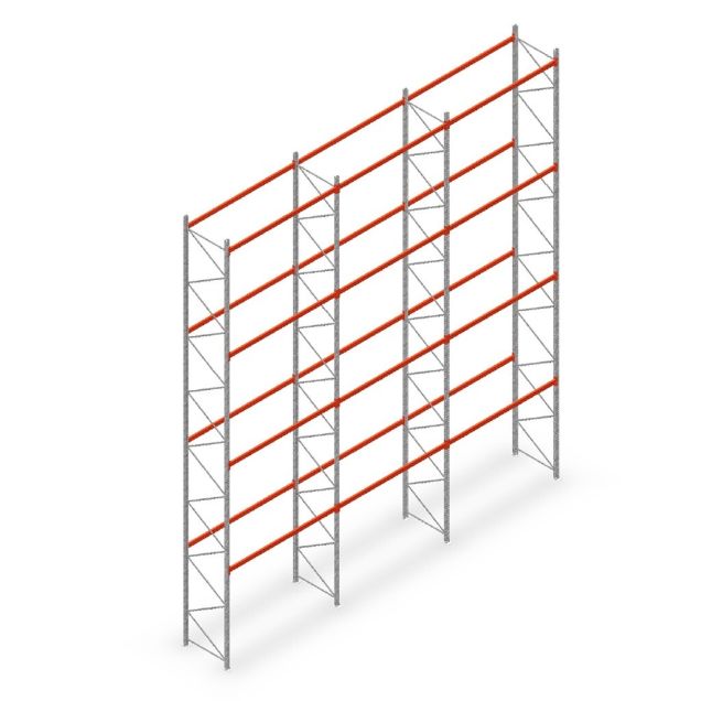 Voordeelrij palletstelling AR T2 7000x8420x1100 mm (hxbxd) 4 niveaus 1820kg/niv