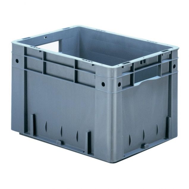 Zware stapelbare transportkrat VTK0 400x300x270 mm (lxbxh) grijs