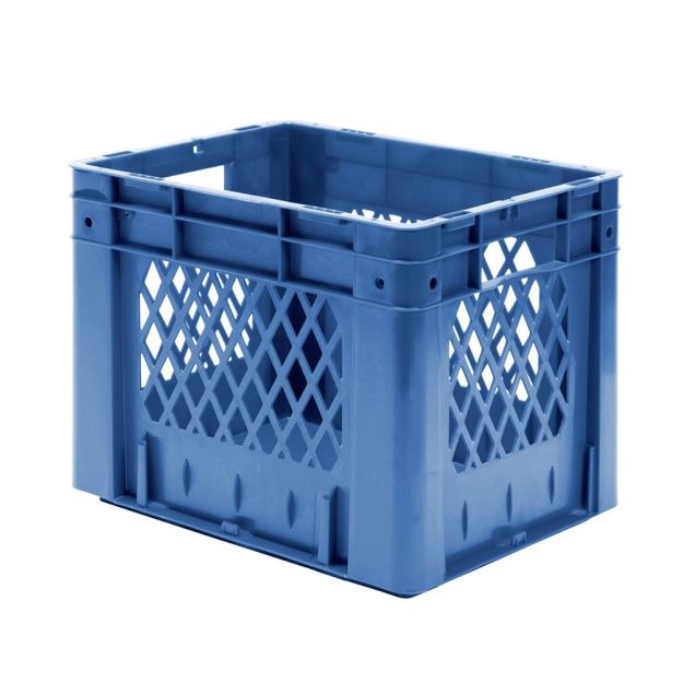 Zware stapelbare transportkrat VTK1 400x300x320 mm (lxbxh) blauw