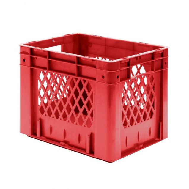 Zware stapelbare transportkrat VTK1 400x300x320 mm (lxbxh) rood