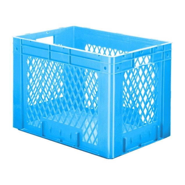 Zware stapelbare transportkrat VTK1 600x400x420 mm (lxbxh) blauw