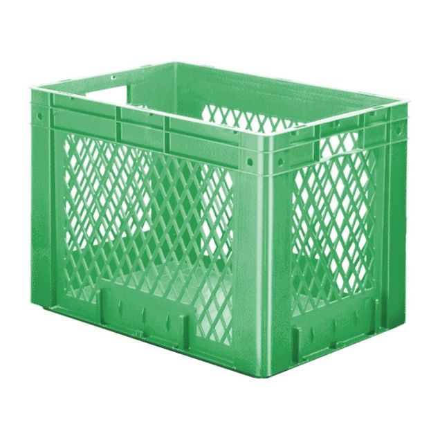 Zware stapelbare transportkrat VTK1 600x400x420 mm (lxbxh) groen