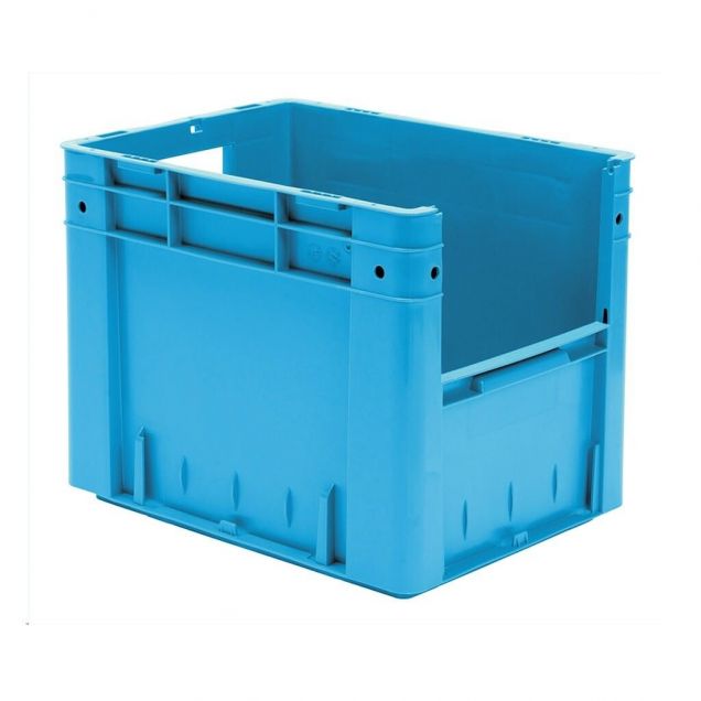 Zware stapelbare transportkrat VTK4 400x300x320 mm (lxbxh) blauw