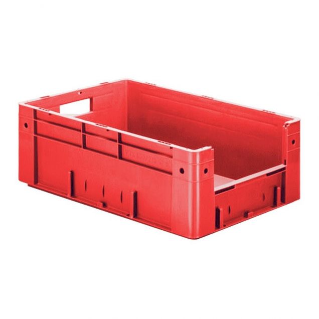 Zware stapelbare transportkrat VTK4 600x400x210 mm (lxbxh) rood