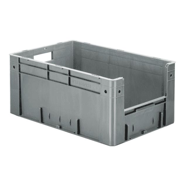 Zware stapelbare transportkrat VTK4 600x400x270 mm (lxbxh) grijs