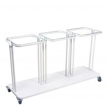 Afvalbak Combo 3x40 Liter Wit