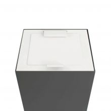 Witte Top met klepdeksel voor modulaire afvalscheidingsunit 90 Liter