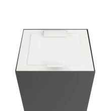 Witte Top met klepdeksel voor modulaire afvalscheidingsunit 90 Liter
