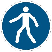 Durable vloermarkeringssticker Voetgangersweg Ø430mm