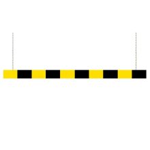 MORION hoogtebegrenzer aluminium  2500x20x150mm geel/zwart