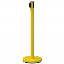 Afzetpaal geel met veiligheidstrekband geel/zwart