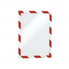 Durable Informatiekader DURAFRAME zelfklevend A4 rood/wit