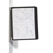 Durable wandmodule VARIO magnetisch  met 5 Sherpa zichtpanelen A4 zwart