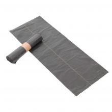 Afvalzakken 60L 600x800x0.35mm T50 Non KOMO grijs - rol van 20 zakken