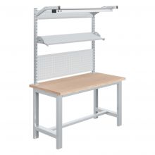 Werkbank Sofame 24W LED-verlichting multiplex 40mm 1500x750x840mm 1500kg Grijs