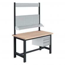 Werkbank met ladekast Sofame multiplex 40mm 1500x750x840mm 1500kg Antraciet