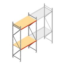 Grootvakstelling AR 3000x1610x900 mm (hxbxd) 2 niveaus verzinkt beginsectie