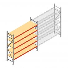 Grootvakstelling AR 2000x2010x600 mm (hxbxd) 5 niveaus verzinkt beginsectie