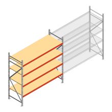 Grootvakstelling AR 2250x2700x800 mm (hxbxd) 4 niveaus verzinkt beginsectie