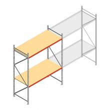 Grootvakstelling AR 3000x2700x1000 mm (hxbxd) 2 niveaus verzinkt beginsectie