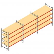 Voordeelrij grootvakstelling AR 2250x8300x1000 mm (hxbxd) 4 niveaus met voorgemonteerde frames
