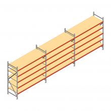 Voordeelrij grootvakstelling AR 3000x8300x900 mm (hxbxd) 5 niveaus met voorgemonteerde frames