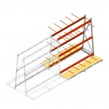 Stelling voor verticale opslag AR dubbelzijdig 2000x1850x1700 mm (hxbxd) 3 niveaus aanbouwsectie
