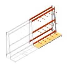 Stelling voor verticale opslag AR enkelzijdig 2000x1850x900 mm (hxbxd) 3 niveaus aanbouwsectie