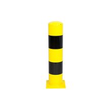 Afschermpaal op voetplaat 159x4,5x750mm Geel/zwart