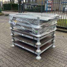 Voordeelpartij 5 gebruikte stapelracks enkel 1545x1180x1830 mm verzinkt met rongen 1770 mm