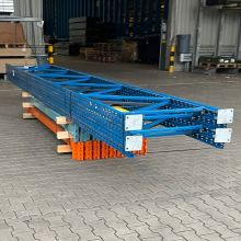 Voordeelpartij gebruikte Redirack palletstelling 6000x8420x900mm (hxbxd) 5 niveaus blauw/oranje