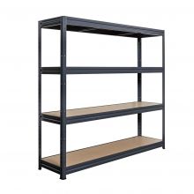 Grootvakstelling Pro 4niv 600kg zwart 1770x1600x450 mm (hxbxd)