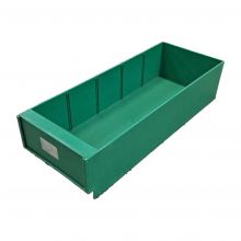Gebruikte magazijnbak 400x153x92 mm (lxbxh) groen