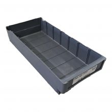 Gebruikte magazijnbak, stellingbak 400x180x80 mm (lxbxh) grijs