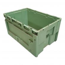 Gebruikte euronorm magazijnbak, stapelbak 600x400x320 mm (lxbxh) groen