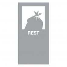 Magnetische sticker voor modulaire afvalscheidingsunit rest grijs