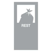 Magnetische sticker voor modulaire afvalscheidingsunit rest grijs