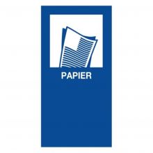 Magnetische sticker voor modulaire afvalscheidingsunit papier blauw