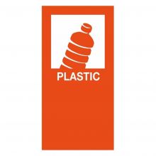 Magnetische sticker voor modulaire afvalscheidingsunit plastic oranje