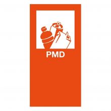 Magnetische sticker voor modulaire afvalscheidingsunit PMD oranje