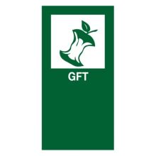 Magnetische sticker voor modulaire afvalscheidingsunit GFT groen